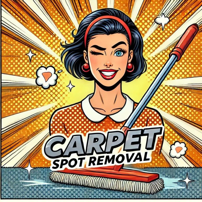Smiling maid from Pleasant Home Cleaning advertising carpet spot cleaning in Dana Point