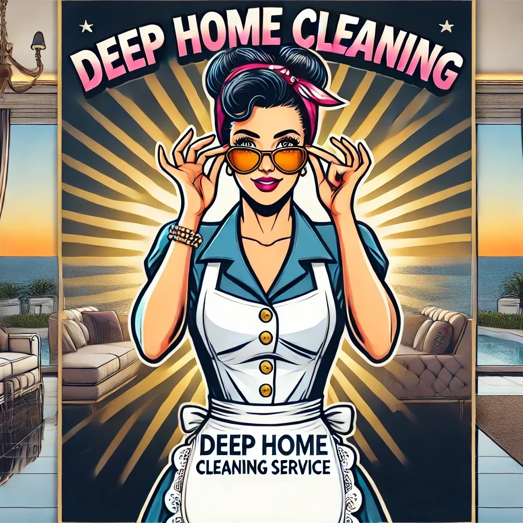 A home cleaning lady from Pleasant Home Cleaning and Window Washing Service is smiling in the freshly cleaned home