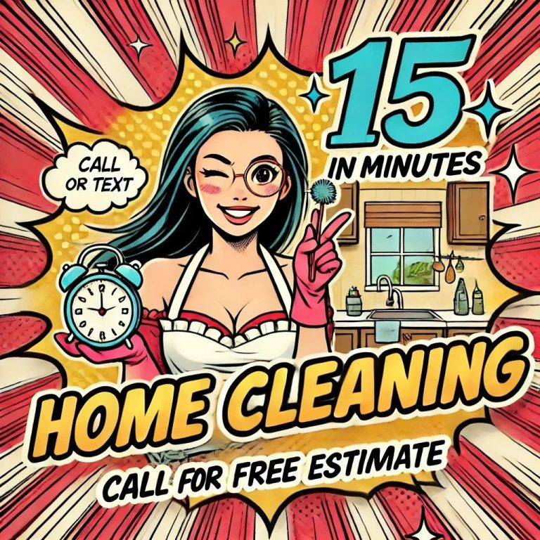Smiling maid from Pleasant Home Cleaning advertising steam home cleaning in Laguna Hills