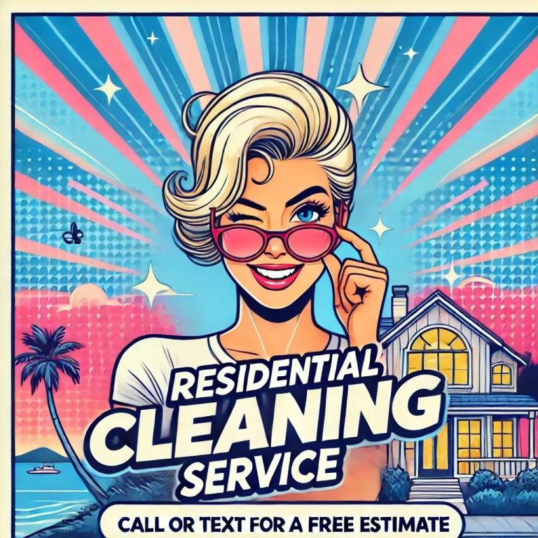 Smiling maid from Pleasant Home Cleaning advertising residential house cleaning in Dana Point.
