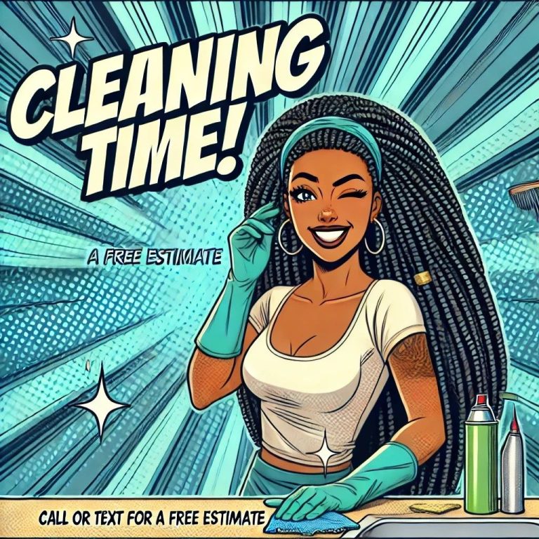 Smiling maid from Pleasant Home Cleaning advertising home cleaning in Dana Point