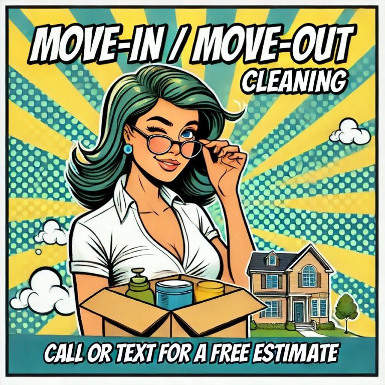 Smiling maid from Pleasant Home Cleaning advertising move out home cleaning in San Clemente