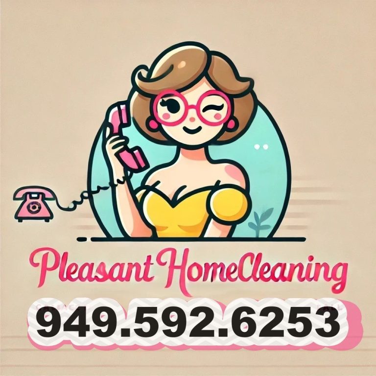 Smiling maid from Pleasant Home Cleaning advertising expert house cleaning in Dana Point.